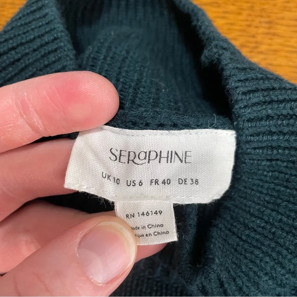 Seraphine‎ Cropped Emerald Green Mockneck Nursing/Maternity Sweater